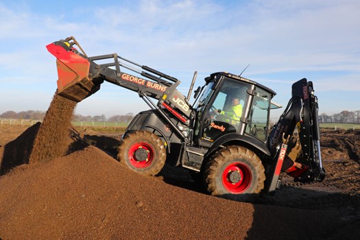 GBSS Civils and Plant Hire Black Backhoe Loader