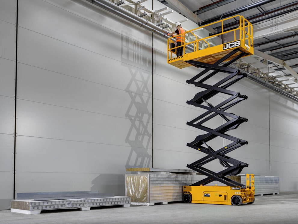 S4550E Electric Drive Scissor Lift in Construction Application